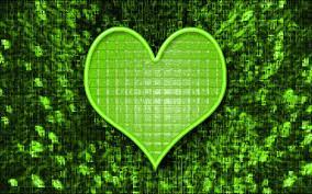 Top Wallpaper Desktop: Green Heart ...