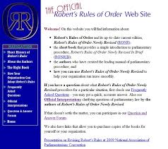Friendly Short Summary Of Roberts Rules Of Order An