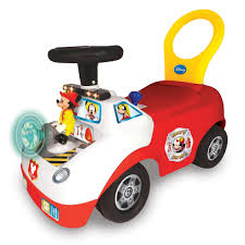 Kiddieland Disney Mickey Mouse Light And Sound Activity Ride On Activity Fire Truck