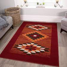 milan red floor rug terracotta brown