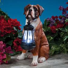 Boxer Solar Led Dog Breed Garden