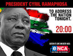 President joe biden addressed the nation in prime time on thursday, where he directed states to open coronavirus vaccine eligibility to all adults no later than may 1 and said small gatherings may be possible again by the fourth of july. Ramaphosa To Address The Nation At 8pm Enca