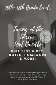 taming of the shrew unit bundle unit test key notes homework taming of the shrew unit bundle unit test key notes homework more this bundle includes everything you need to teach taming of the shrew to upper