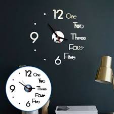Modern Diy Large Wall Clock Kit 3d