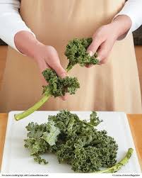 how to remove stems from kale and other