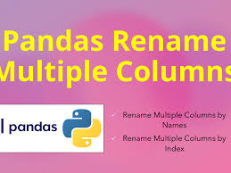 to rename multiple columns in pandas