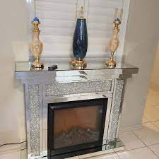Mirrored Electric Fireplace