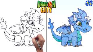 Pencil art drawings animal drawings cool drawings drawing sketches wings sketch dragon coloring page dragon sketch dragon artwork dragon pictures. How To Draw Cool Fire Dragon Step By Step Dragon City Youtube