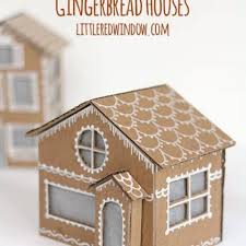 tiny cardboard gingerbread houses