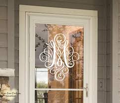 Front Door Monogram Decal Storm Door