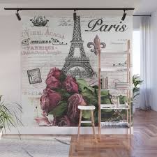 Paris Eiffel Tower Pink Roses French