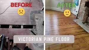 victorian pine floorboard sanding and