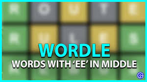 5 letter words with ee in the middle