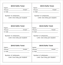 Raffle Tickets Pdf Printable Numbered Explanation Sheet