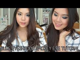 blue smokey eye makeup tutorial