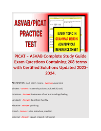 picat asvab complete study guide exam