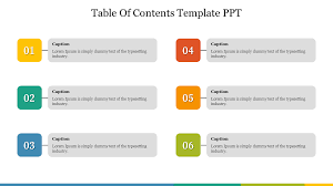 contents ppt template and google slides