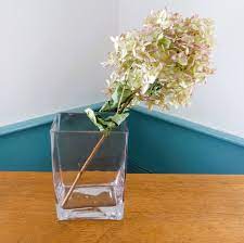 Rectangular Blown Glass Vase 6 Tall 4 X