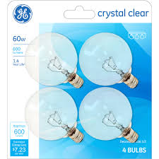 Ge 60 Watt G16 5 Candelabra Base Decorative Globe Clear Bulb 4 Pk Light Bulbs Meijer Grocery Pharmacy Home More
