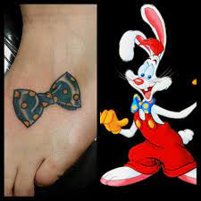 Who framed Roger Rabbit Bowtie Tattoo by Zack Levey of Evolved Body Arts –  Evolved Body Arts