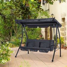 Patio Swing Chair Lounger 3 Seater