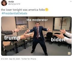 At least these 2020 presidential debate memes aren't a complete s**t show. The Best Memes From The 2020 Us Presidential Debate Man Of Many