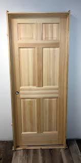 Pine Six Panel Clear Wood Interior Door