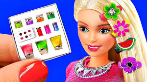 diy miniature barbie hacks makeup kit