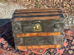Antique Clinton Wall Trunk Coffee Table