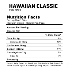 pizzas by pizza hut pizza nutrition