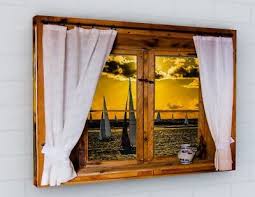 Window Frame 3d Effect Canvas Picture