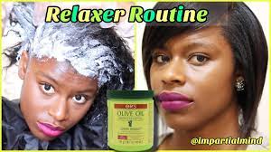 hair relaxer routine ors olive oil