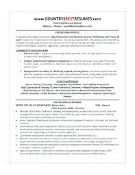 Police Resume Sample Resume Templates Sheriff Officer Example