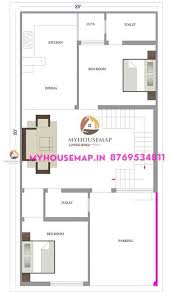 House Plan Of 1000 Square Feet 25 50 Ft