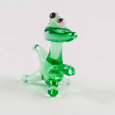 Mini Glass Glass Frog Figurine Little