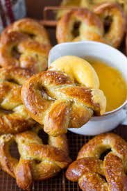 soft pretzels with beer cheese