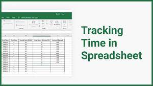 how to track time in a spreadsheet