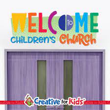 sunday school decal welcome to children