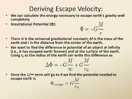 Deriving Escape Velocity