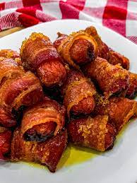 bacon wrapped smokies with brown sugar