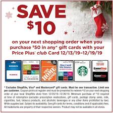 Shoprite Buy 50 Of Any Gift Cards Get 10 Off Your Next