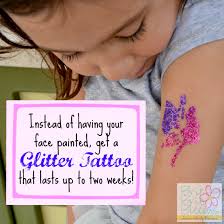 glitter tattoo instead of face painting