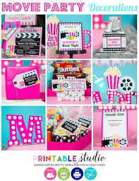 Movie night is a fun night for any age or any reason! Movie Party Decorations Movie Birthday Party Printable Etsy In 2020 Movie Party Decorations Movie Birthday Party Movie Birthday