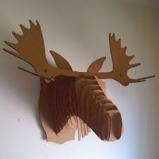 Cardboard Moose Head Cardboard Animal