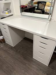 ikea alex desk with vanity mirror