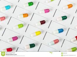 Different Color Tablets And Pills Stock Image Image Of