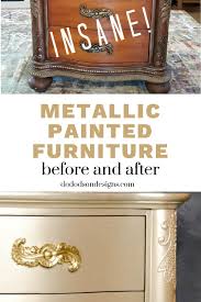 insane metallic painted furniture that