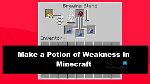 make weakness potion recipe in minecraft