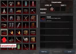 conan exiles carpetmaker crafting recipe