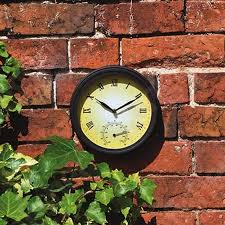 four seasons vintage thermometer clock